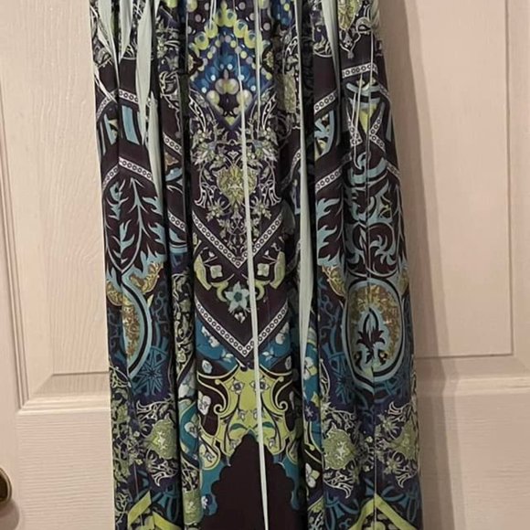 Women Ladies sz. LARGE  Floral Maxi Dress Cocktail Party  Summer Beach Sundress. - Picture 3 of 7